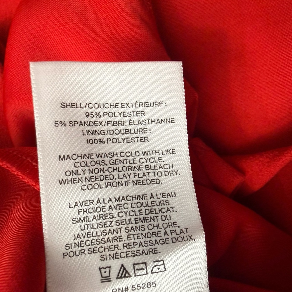 Express Red Sweetheart Jumpsuit Strapless Skinny Leg Size 4 - Picture 11 of 11